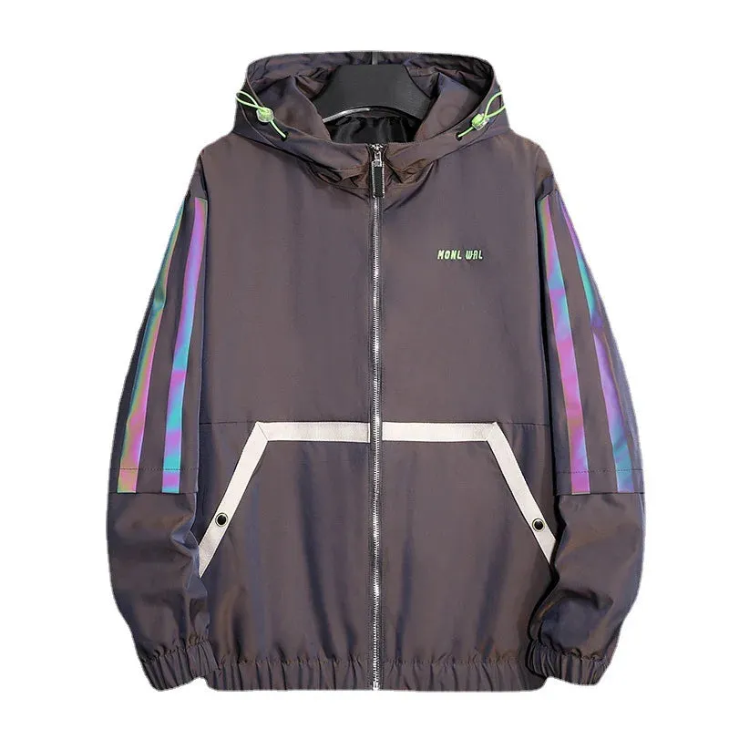 Rainbow Color Stripe Sleeves Hoodie