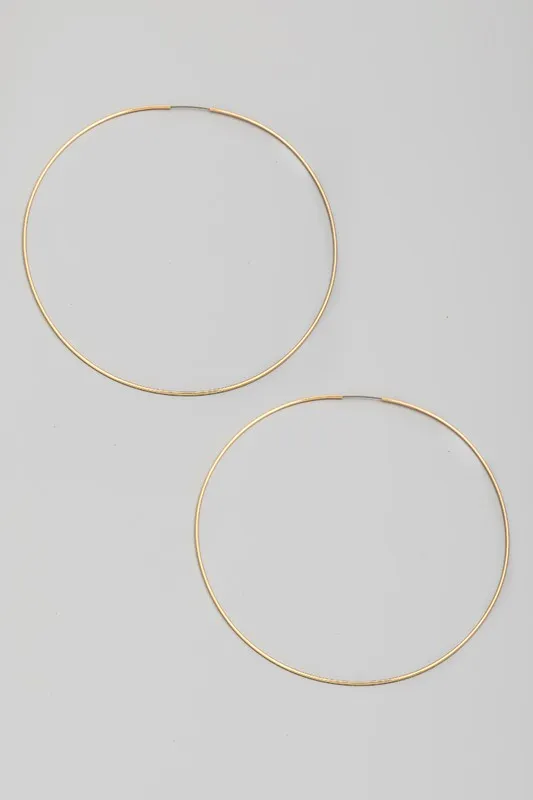 Raven Skinny Hoop Earrings - 2 Colors