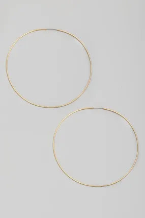 Raven Skinny Hoop Earrings - 2 Colors