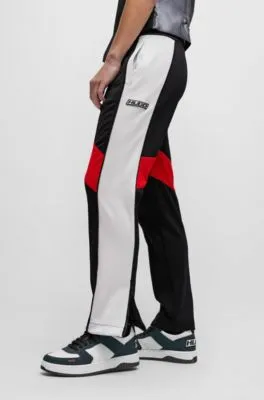 Relaxed-fit tracksuit bottoms with color-blocking