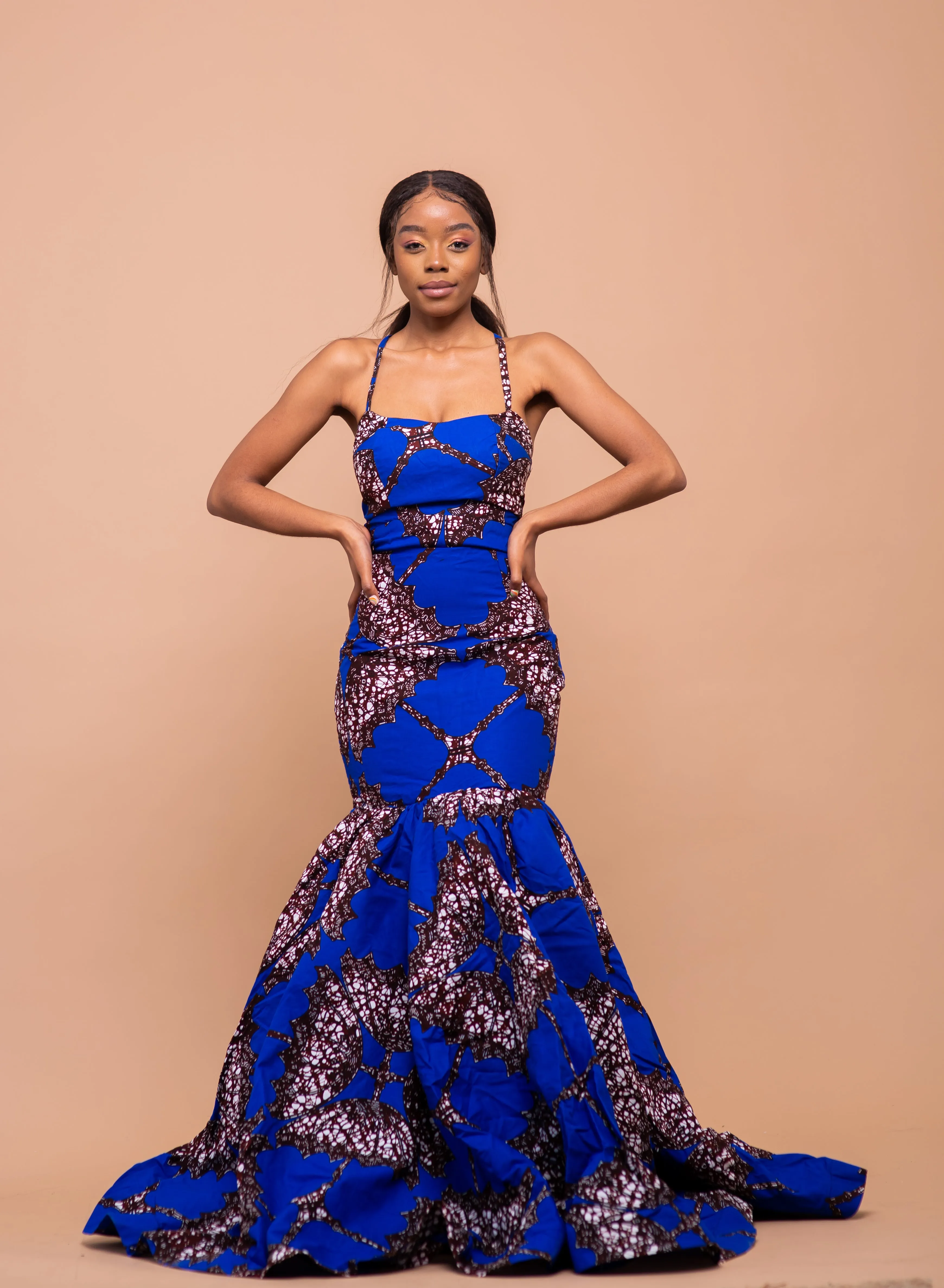 Ruby Ankara Maxi Dress | Blue Maxi Dress