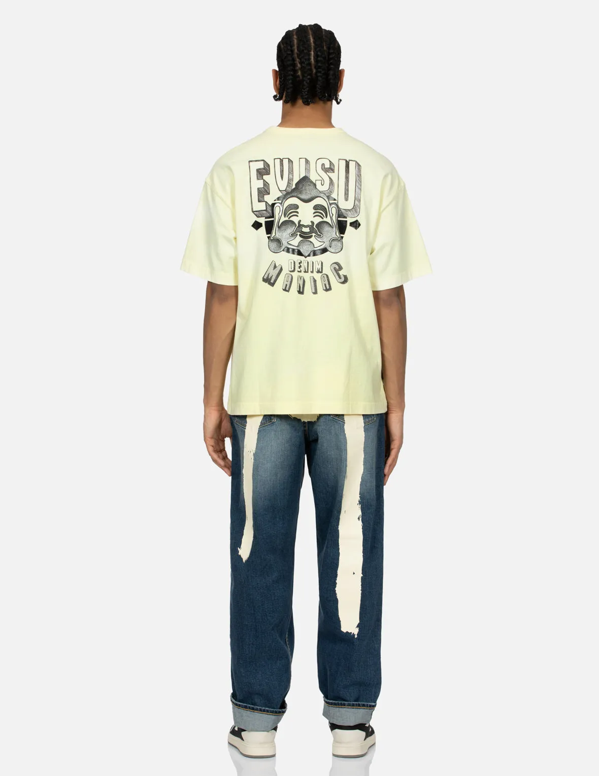 Seagull and Brushstroke-style Godhead Print Loose Fit T-shirt