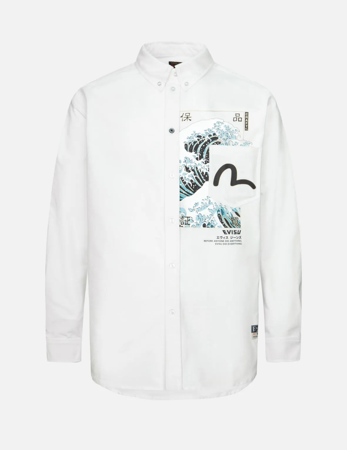 Seagull and The Great WavePrint Relax Fit Shirt