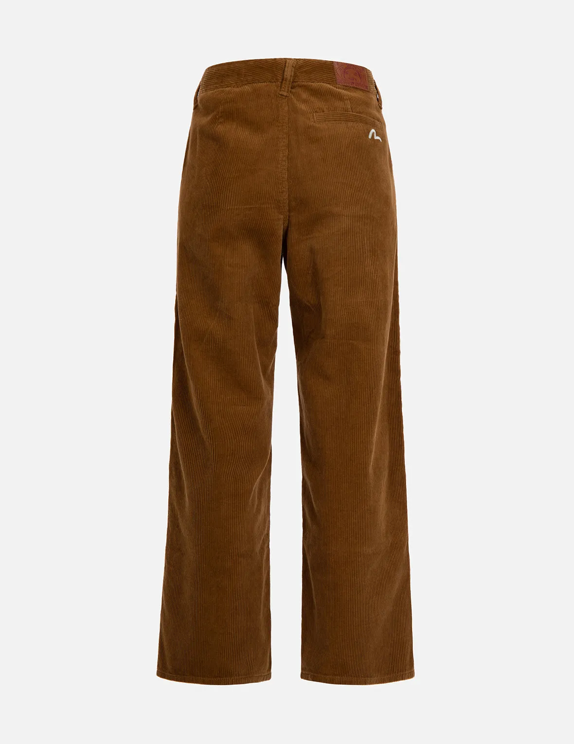 Seagull Embroidery Straight-fit Corduroy Trousers