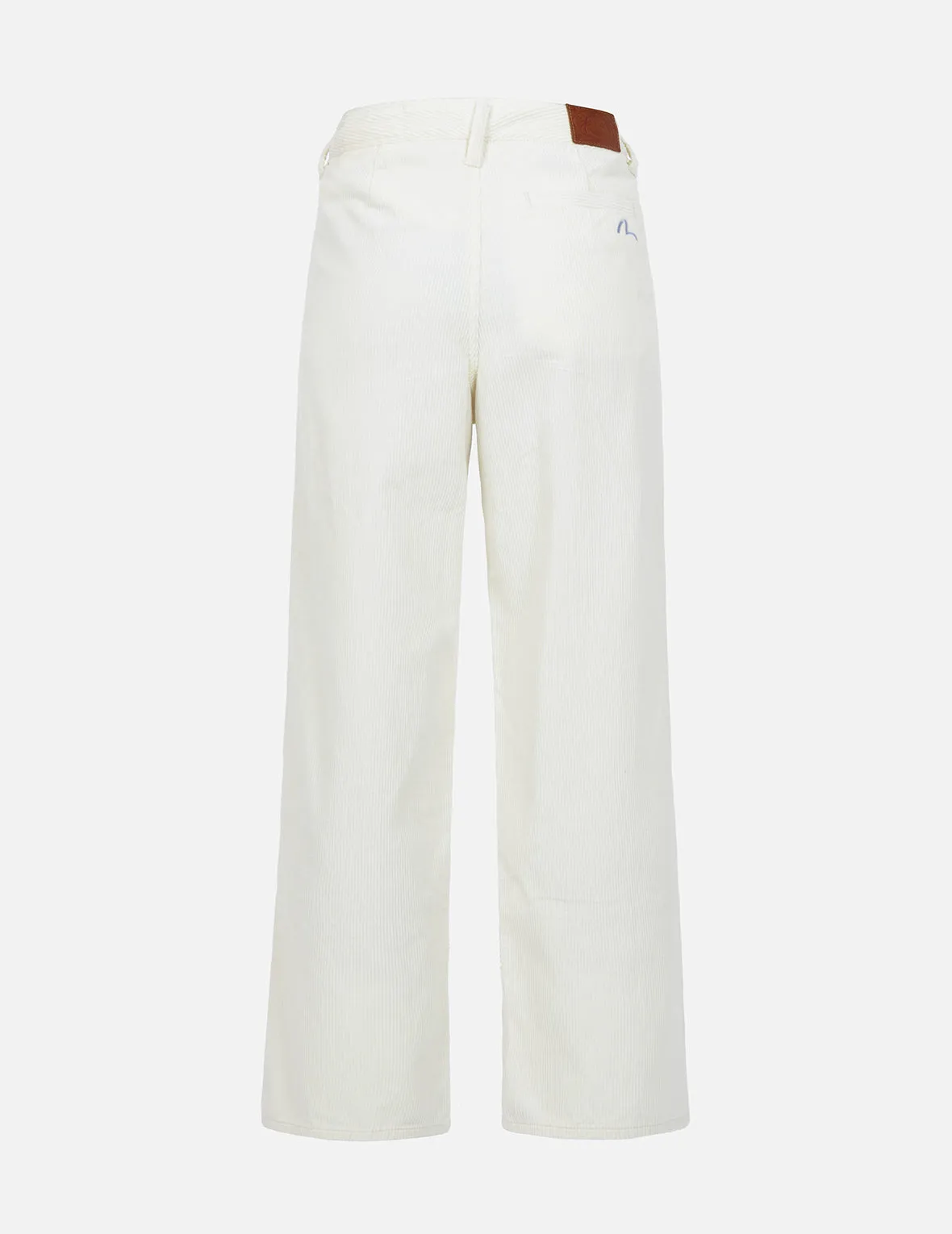 Seagull Embroidery Straight-fit Corduroy Trousers