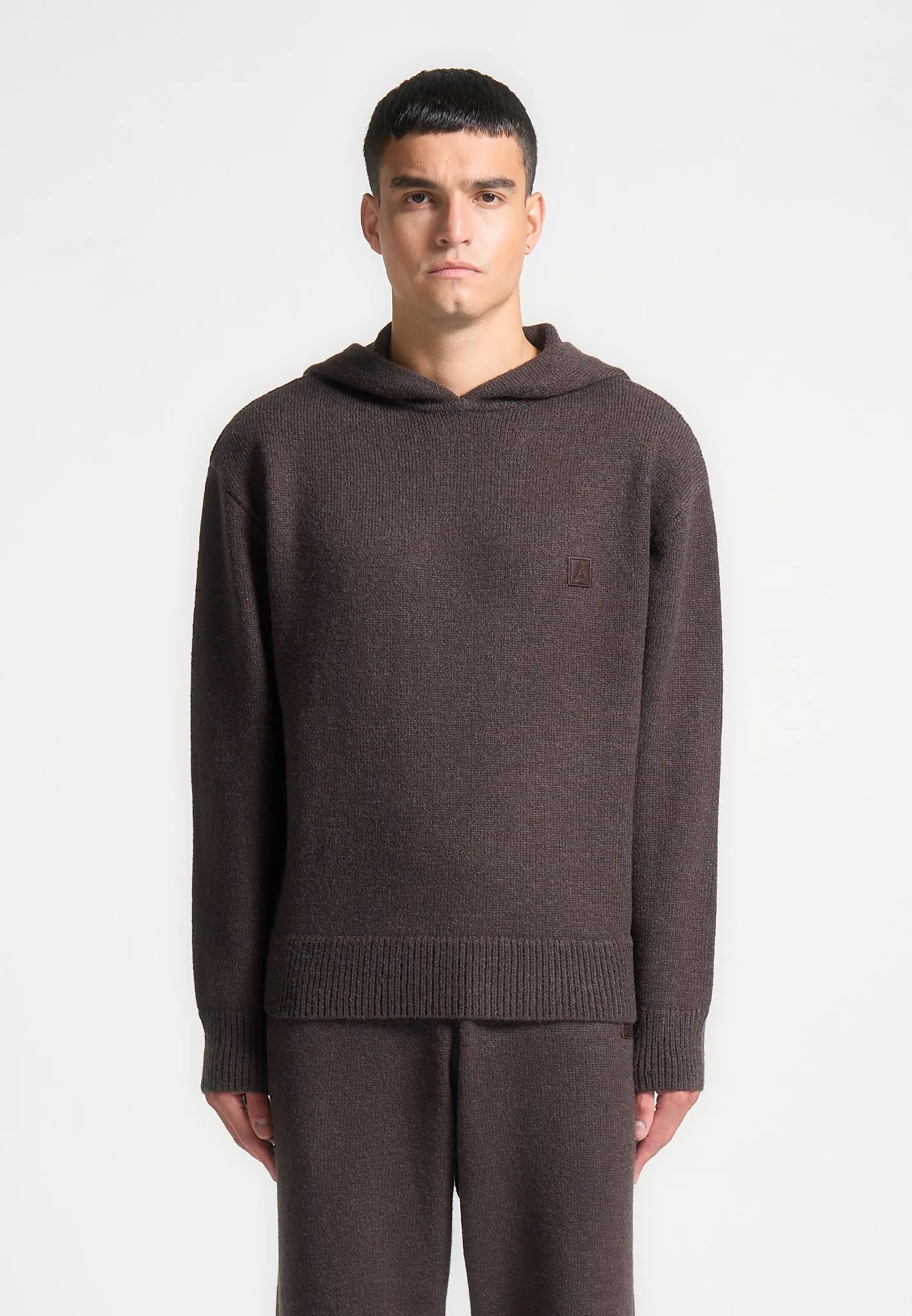 Signature Mohair-Blend Hoodie - Brown