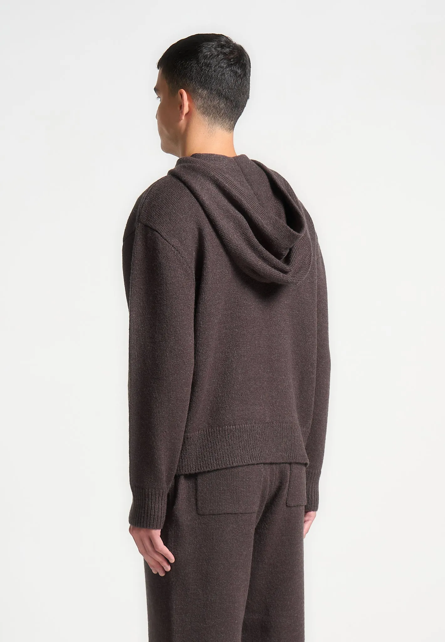 Signature Mohair-Blend Hoodie - Brown