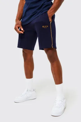 Slim Fit Mid Man Piping Pintuck Shorts