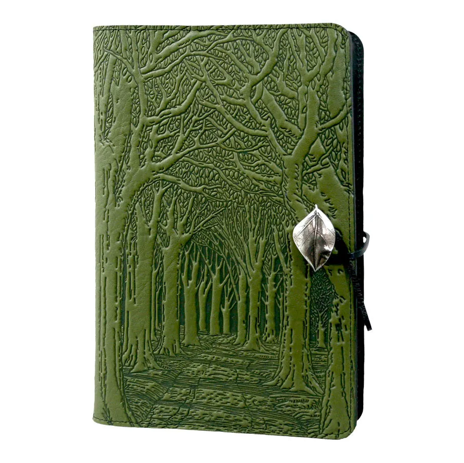 Small Leather Journal - Avenue of Trees in Fern