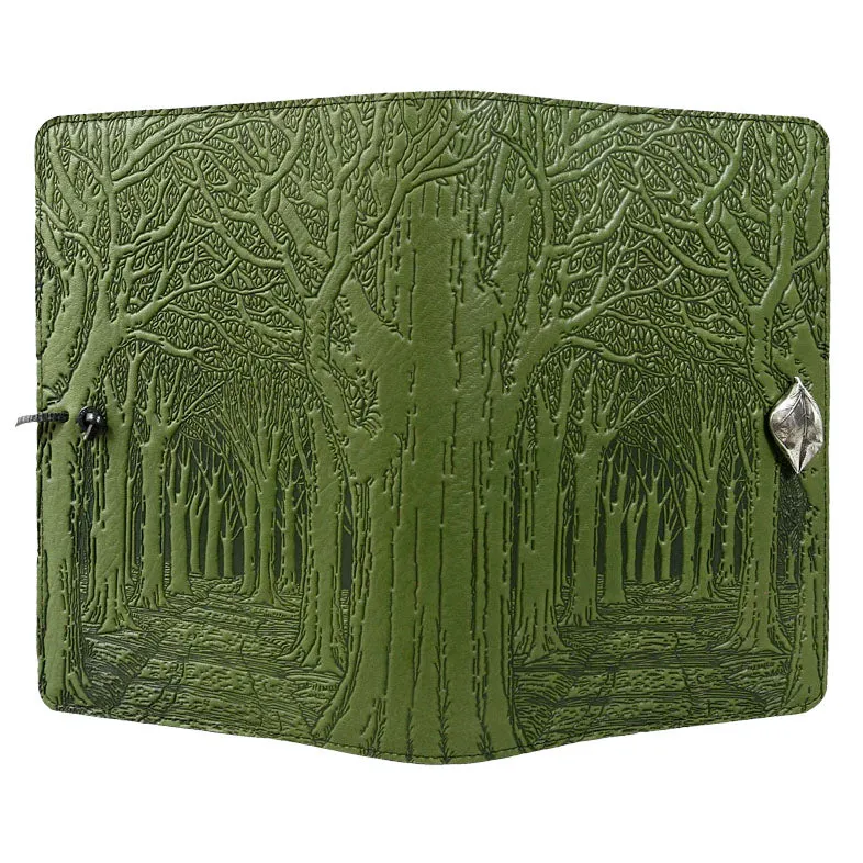 Small Leather Journal - Avenue of Trees in Fern