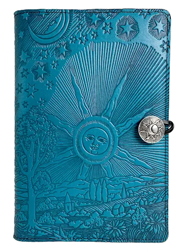 Small Leather Journal - Roof of Heaven in Blue