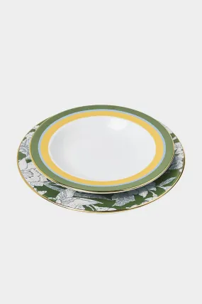 Soup and Dinner Plate Set of 2 in Roman Holiday Avorio