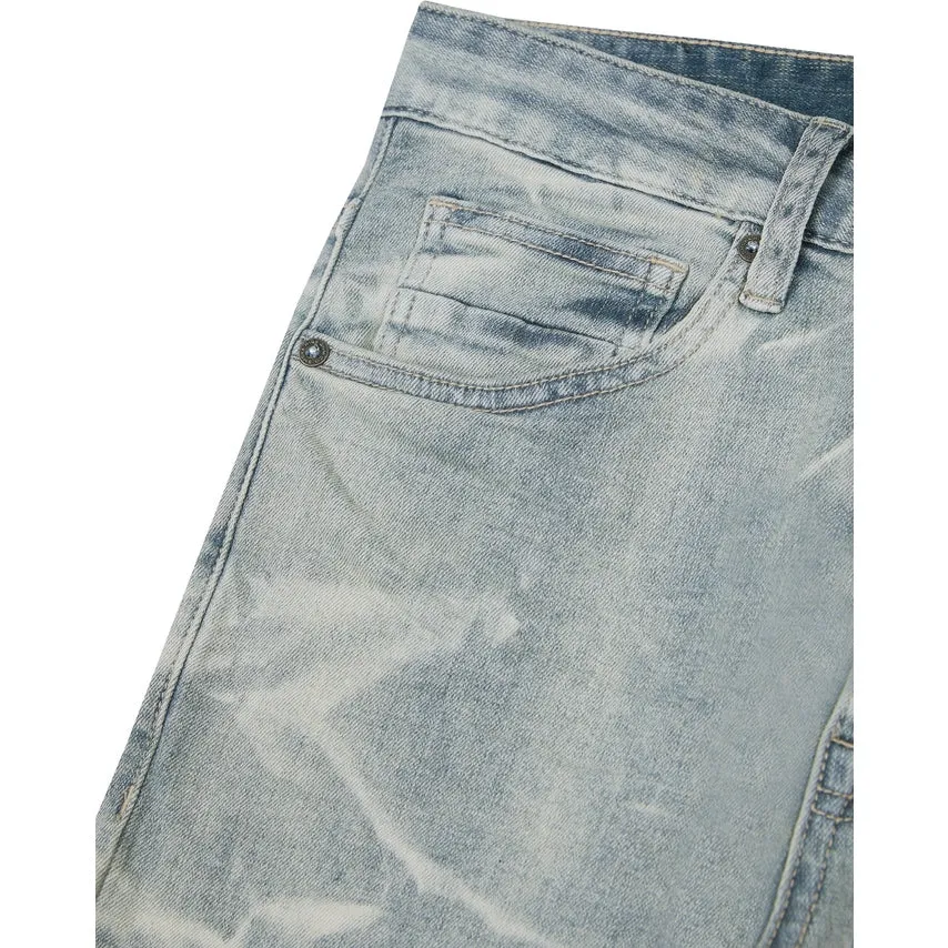 Super Skinny Lightning Effect Jeans - Industrial Blue