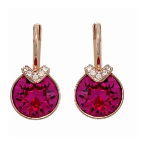 Swarovski MINI BELLA V PIERCED EARRINGS, Fuchsia, Rose Gold - 5389357