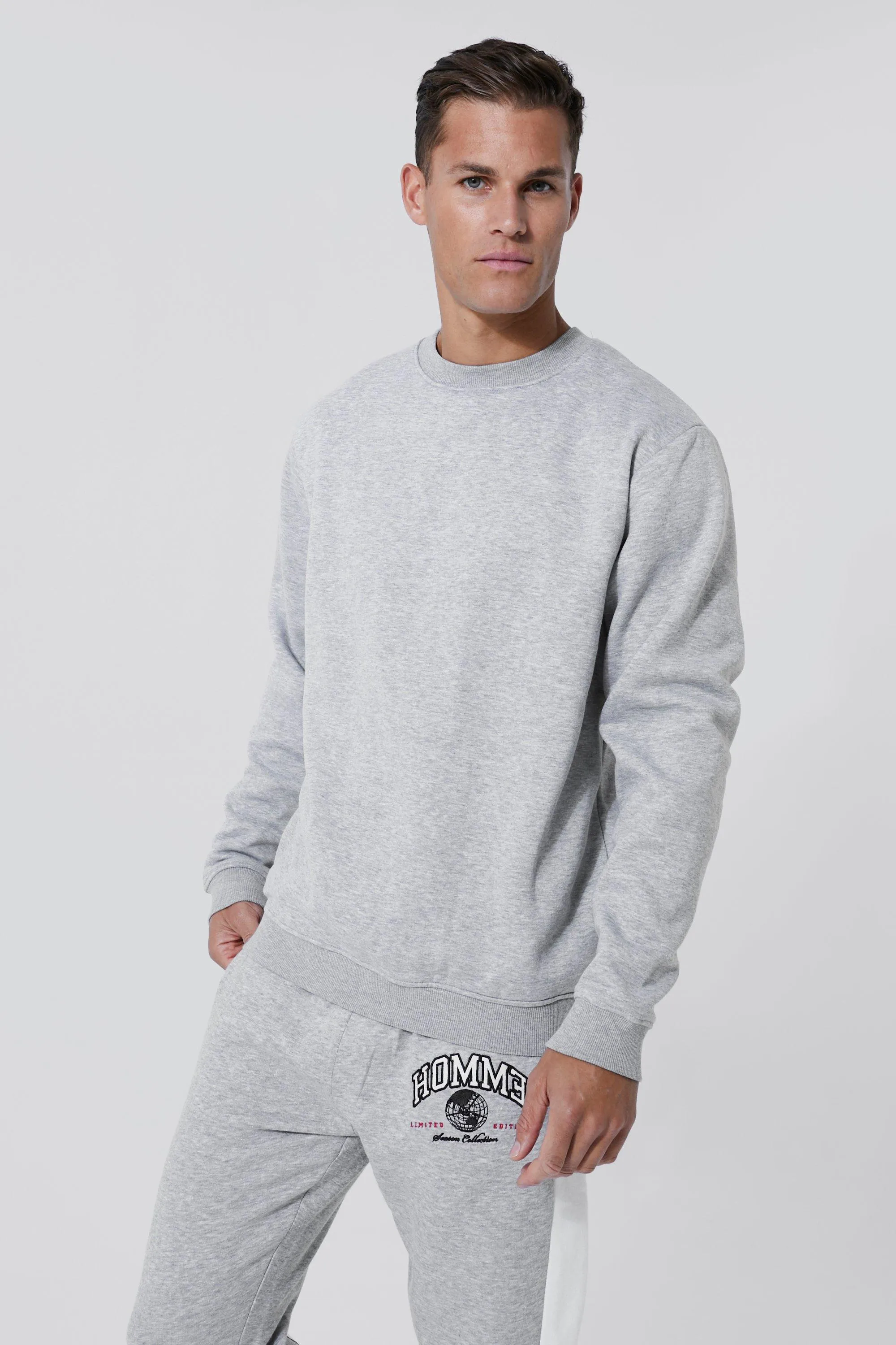 Tall Basic Crew Neck Sweatshirt | boohooMAN UK