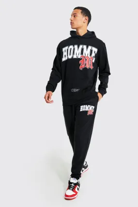 Tall Homme Varsity Graphic Hooded Tracksuit