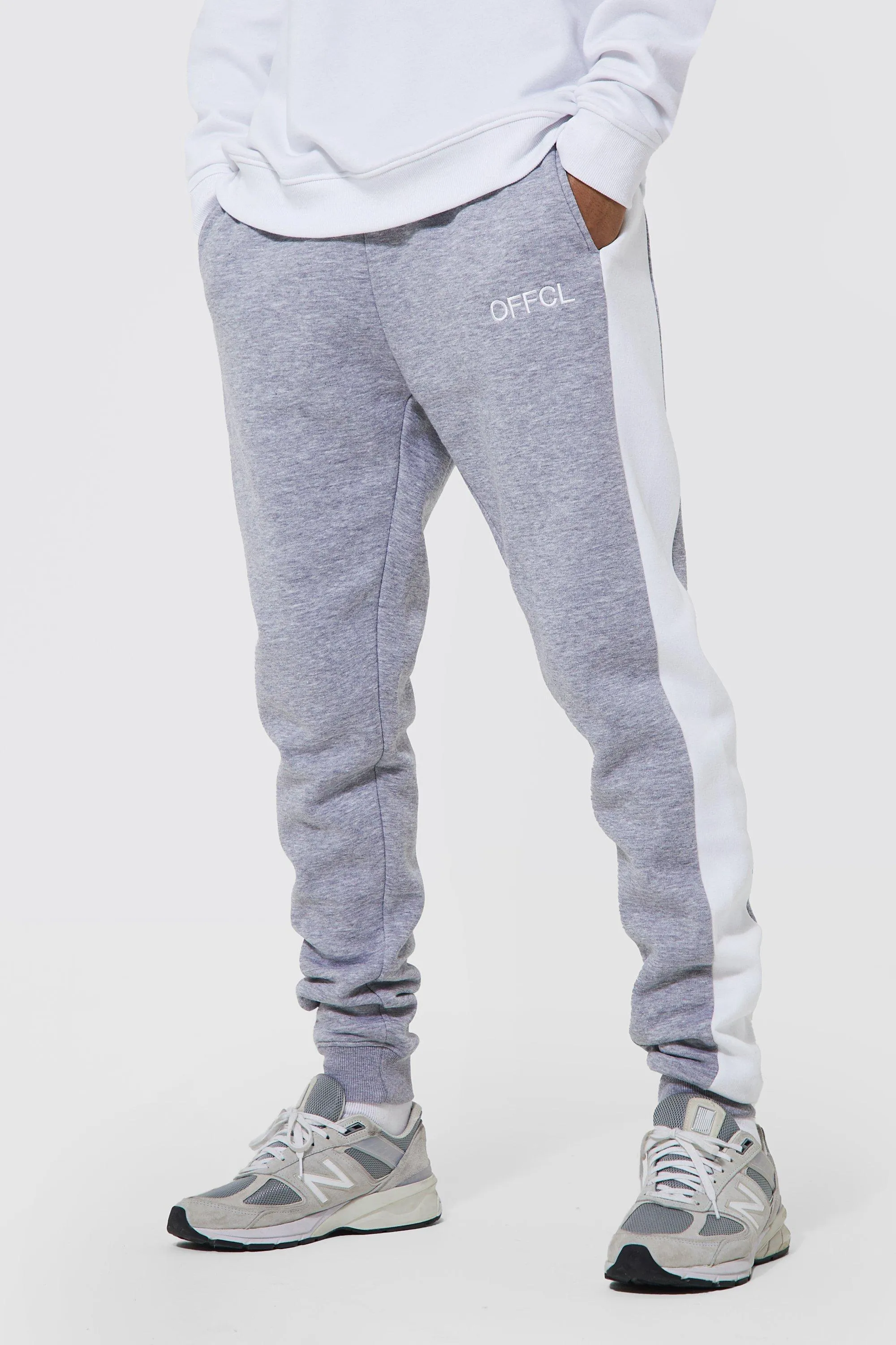 Tall Offcl Skinny Side Panel Jogger | boohooMAN UK