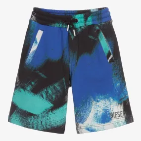 Teen Blue Graphic Shorts