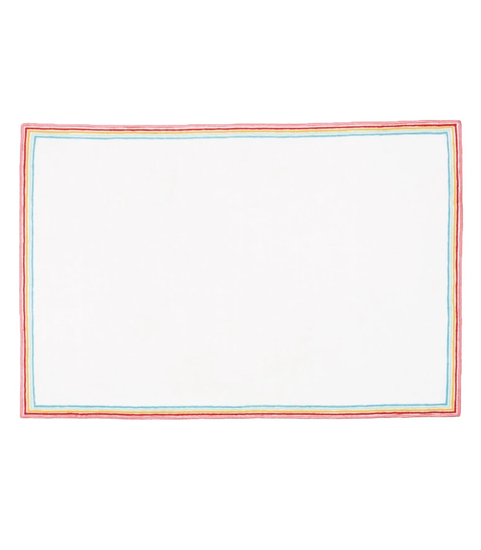 The Striped Placemat, Set of 4 - Rainbow / Linen