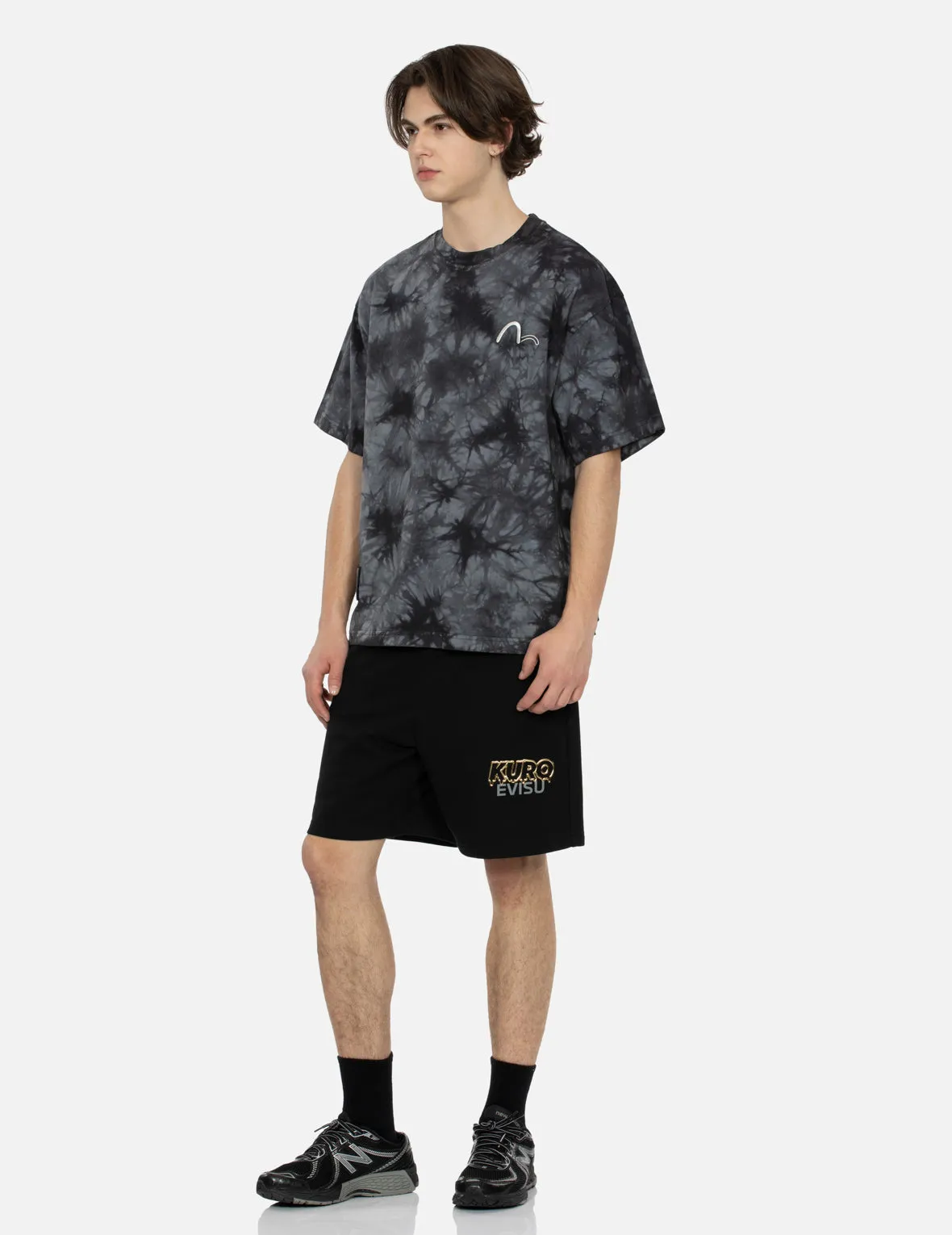 Tie-Dye with Seagull Embroidery Loose Fit T-Shirt