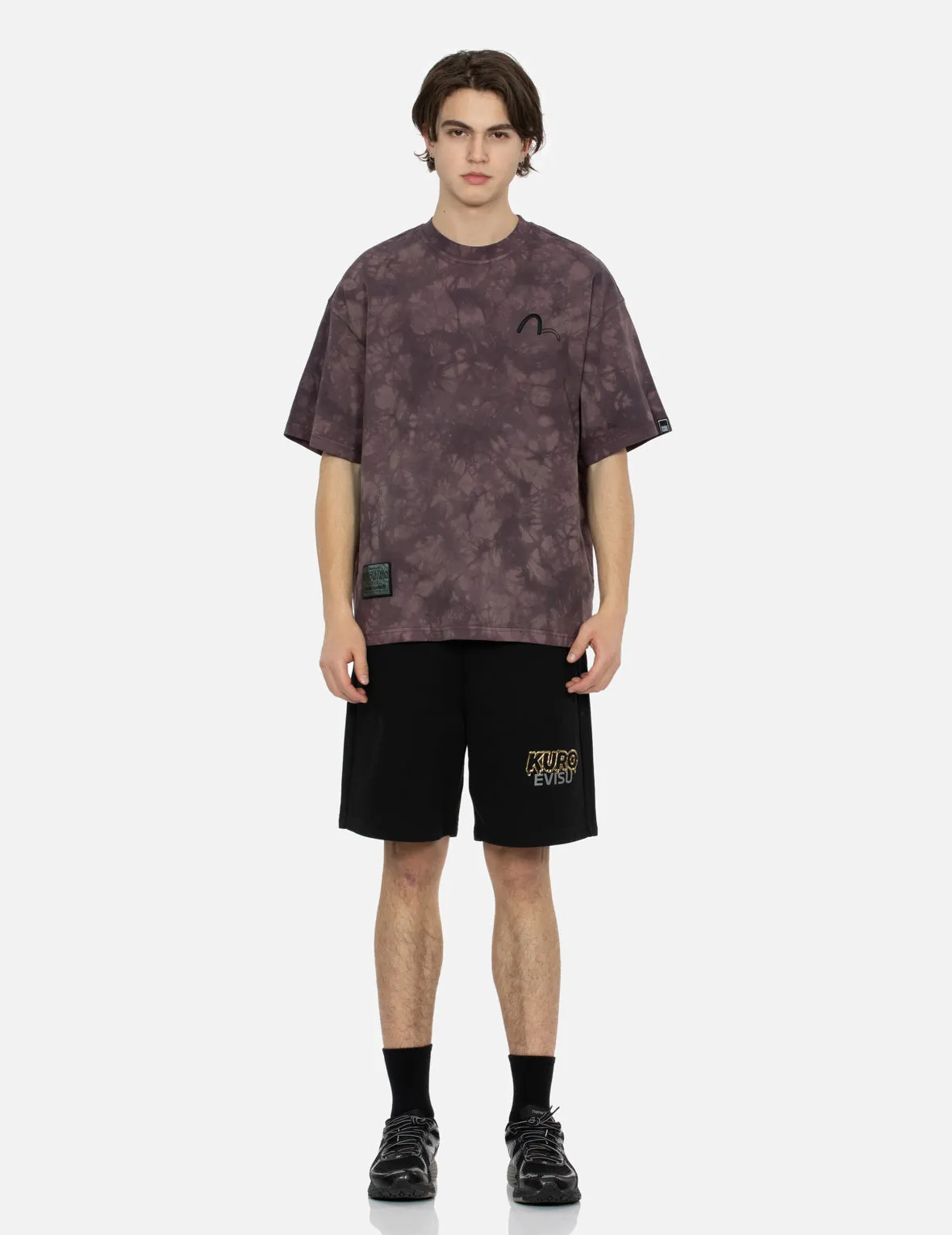 Tie-Dye with Seagull Embroidery Loose Fit T-Shirt