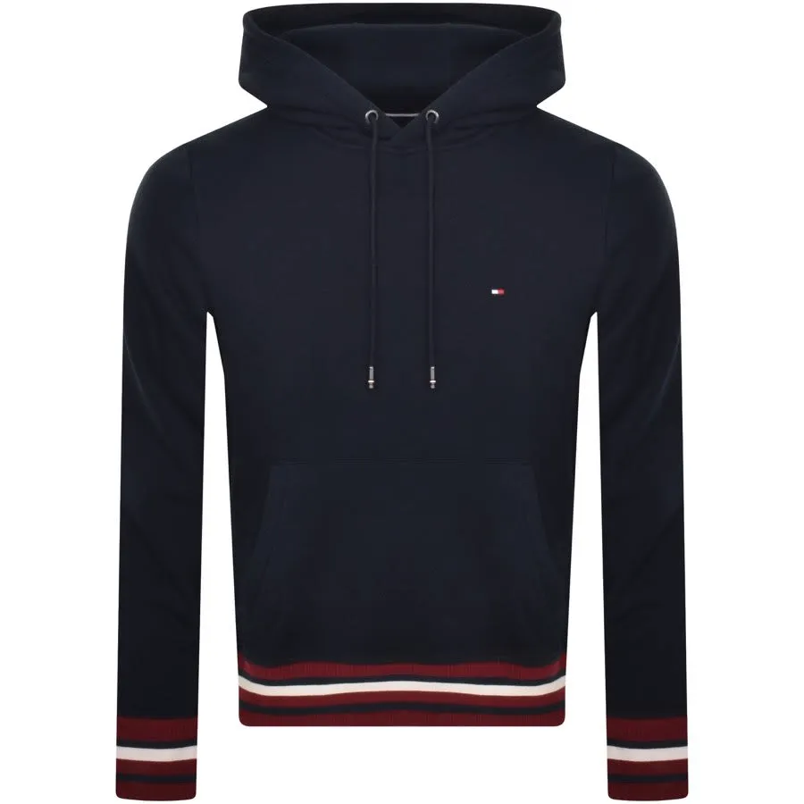 Tommy Hilfiger Logo Tipped Hoodie Navy