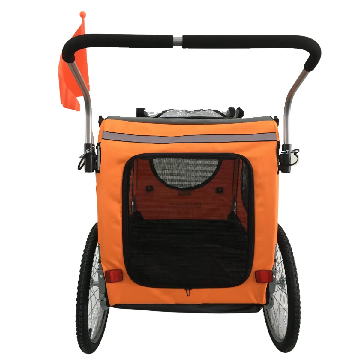 Topmast Easy Flow Hondenfietskar - met jogger functie - opvouwbaar - oranje