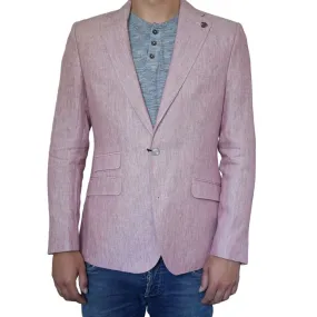 Torre Uomo Milan Pink Linen Jacket | Menswear Online