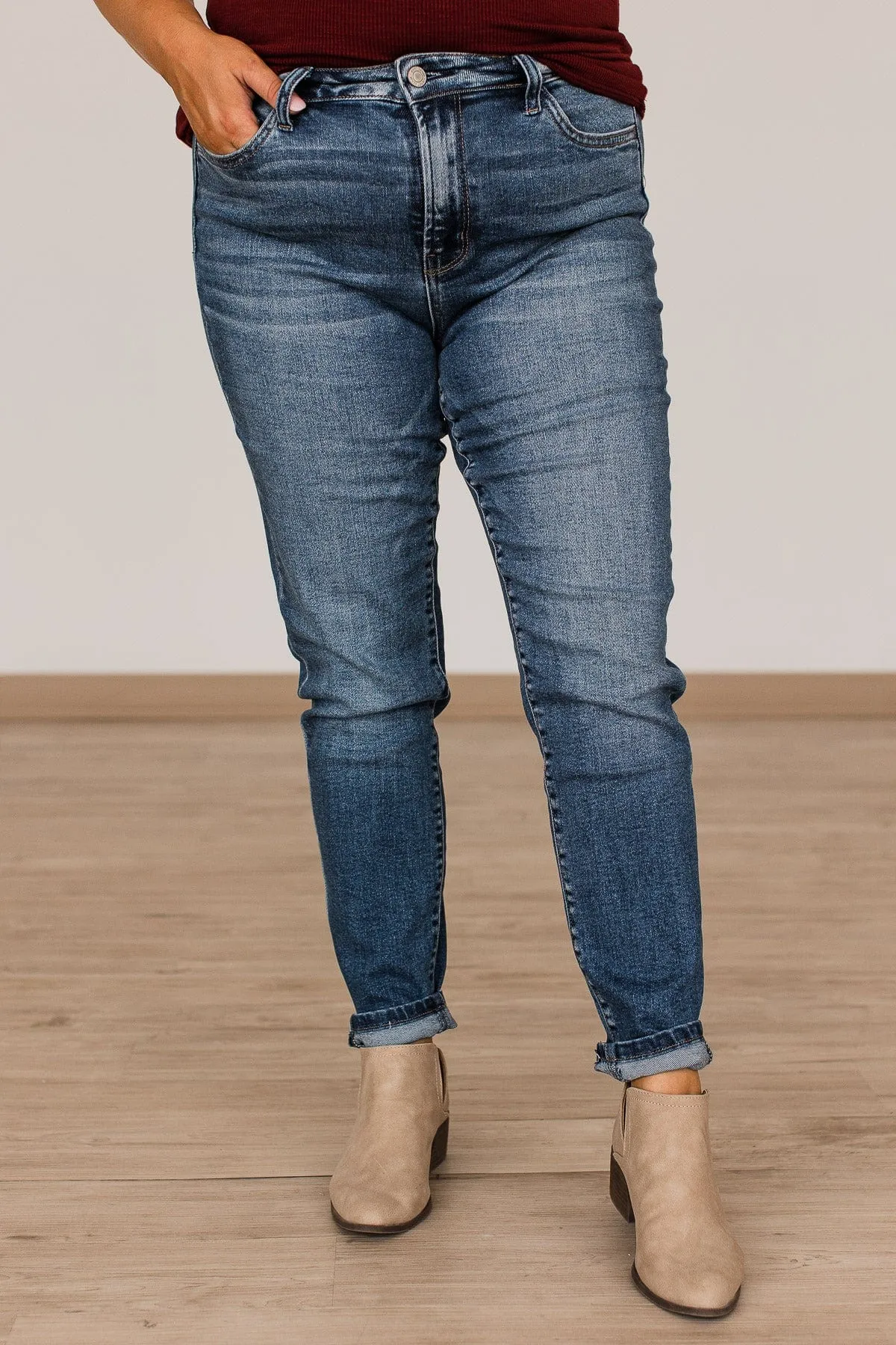 Vervet High Rise Skinny Jeans- Demeter Wash