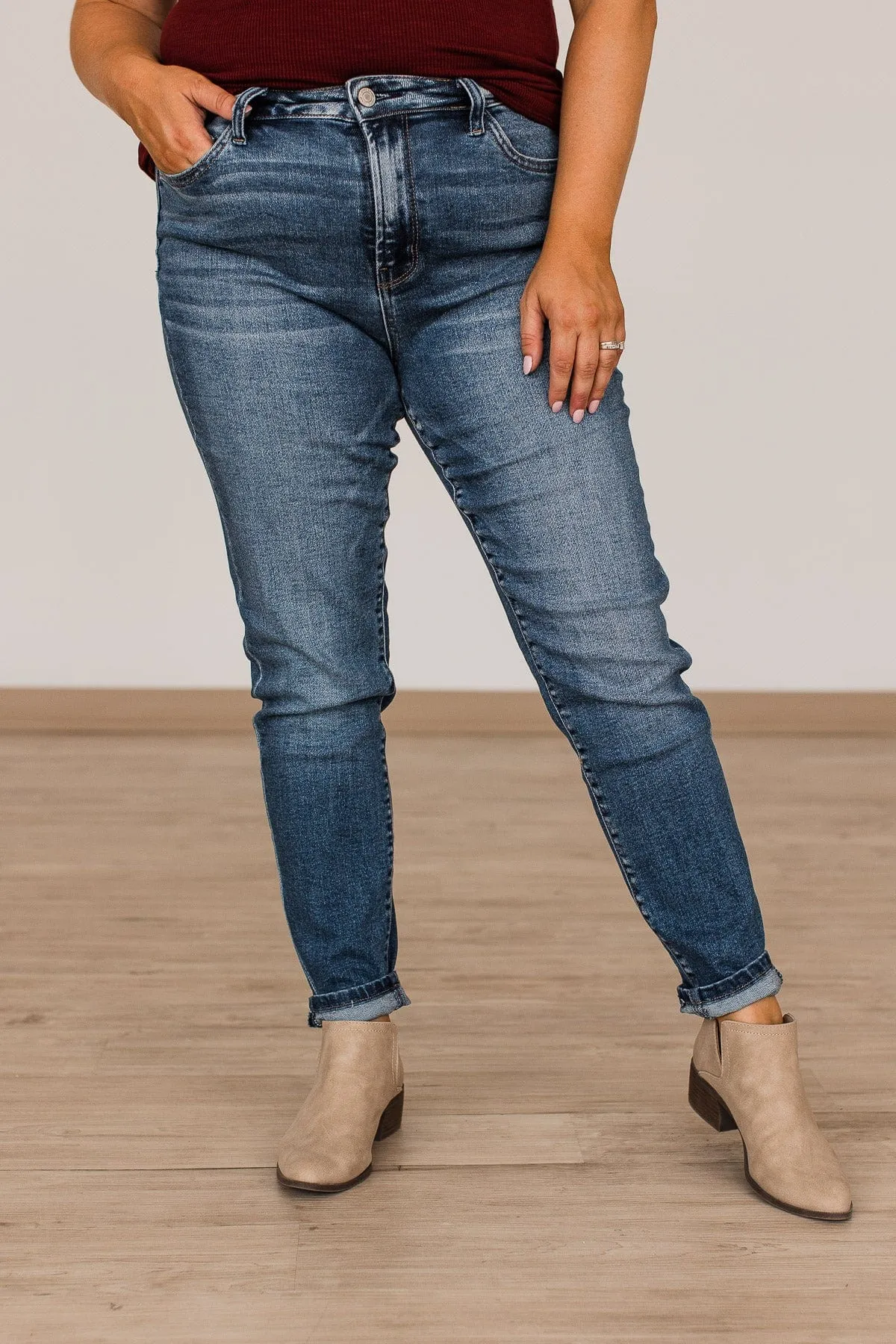 Vervet High Rise Skinny Jeans- Demeter Wash