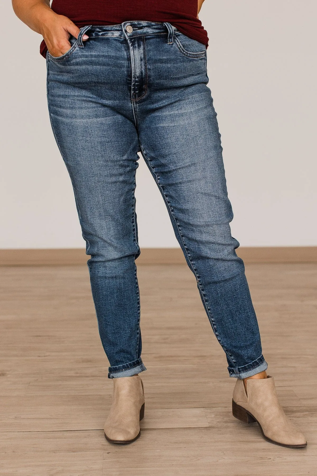 Vervet High Rise Skinny Jeans- Demeter Wash