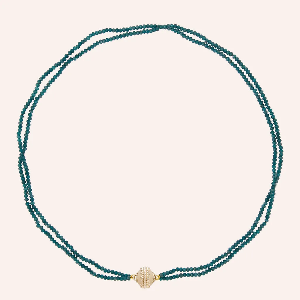 Victoire 3mm Grandidierite Double-Strand Mini Necklace