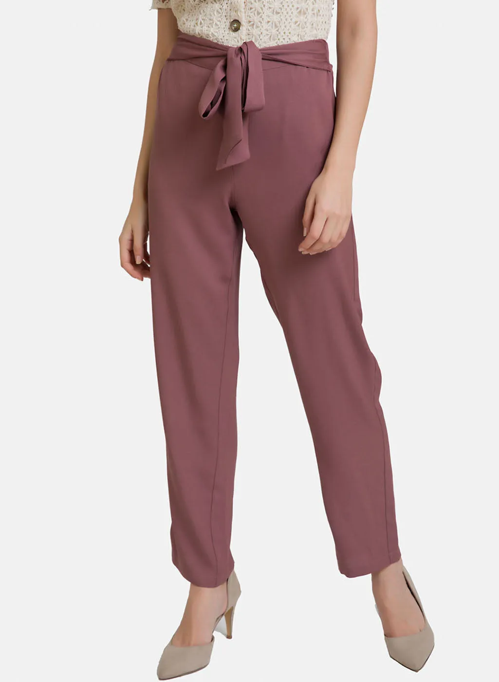 Waist-Tie Up Straight Fit Trouser