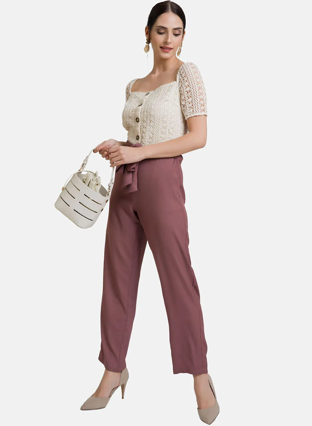 Waist-Tie Up Straight Fit Trouser