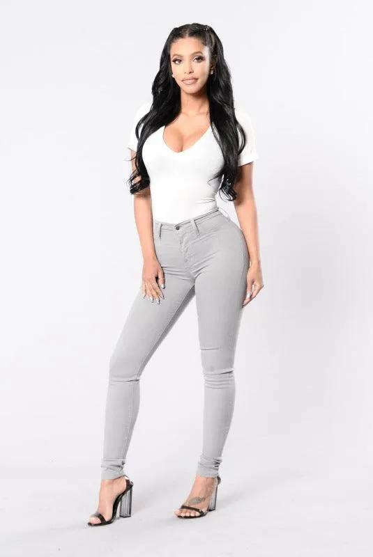 Women's High Waist Skinny Jeans