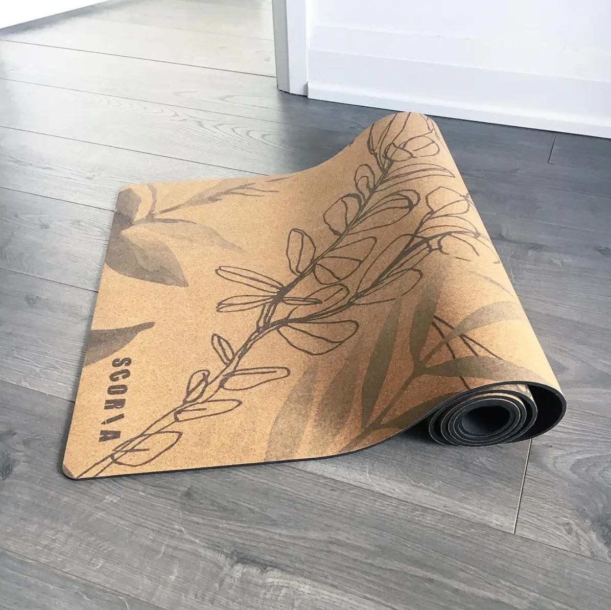 X-TALL Blossom Cork Yoga Mat | 6'7 long | 4.5MM