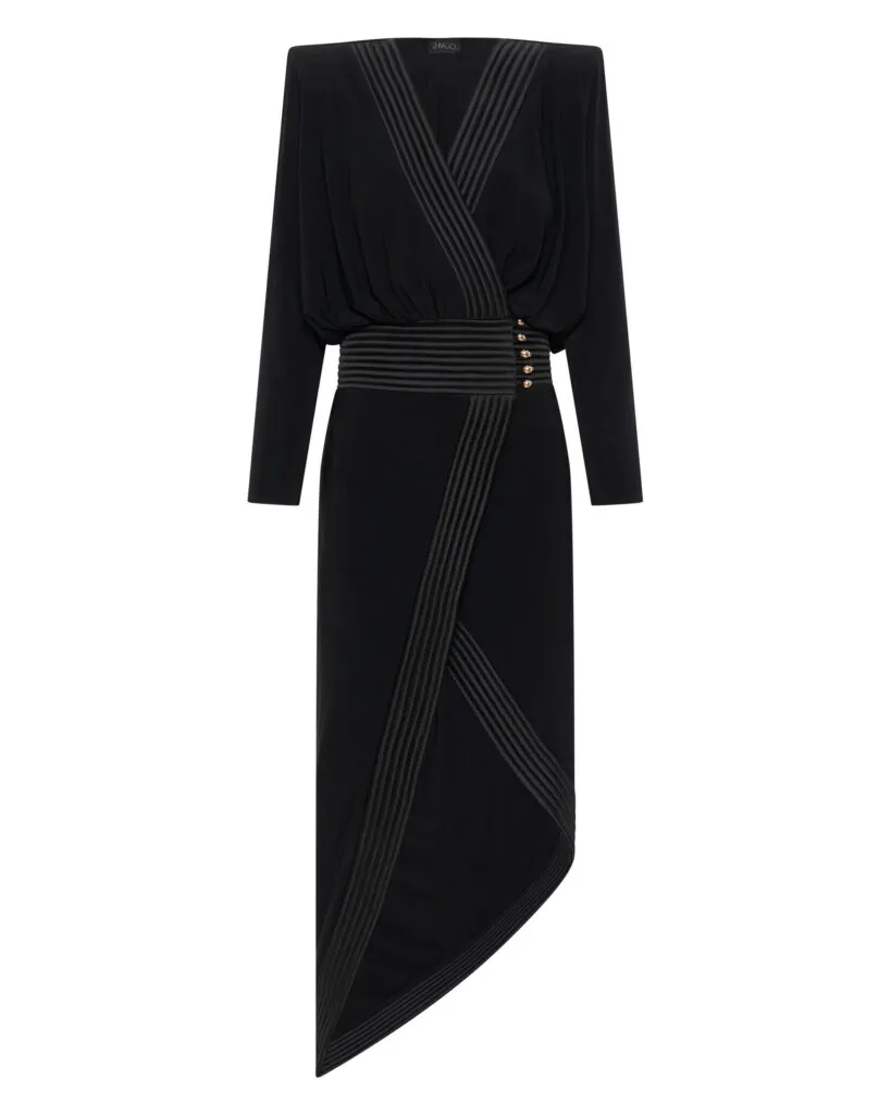 Zhivago Im Her Man Midi Dress In Black