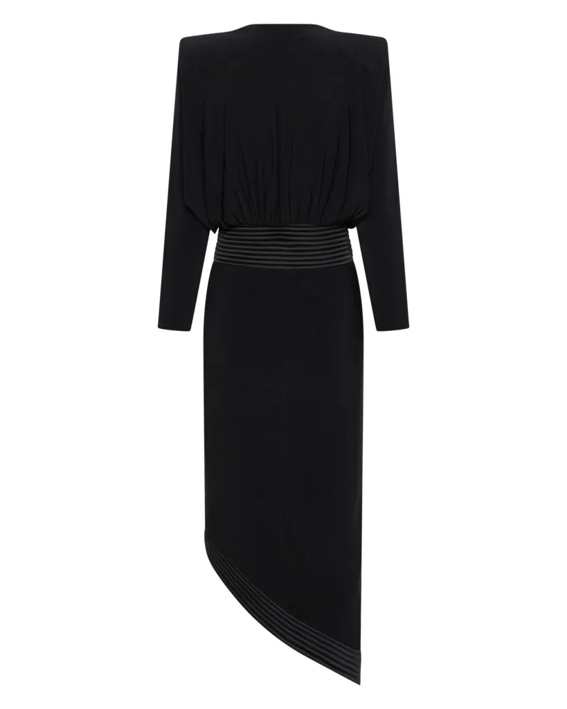 Zhivago Im Her Man Midi Dress In Black