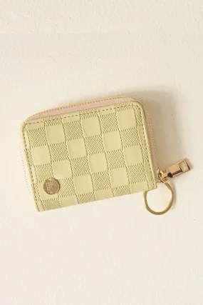 Zip Around Wallet- Green Check